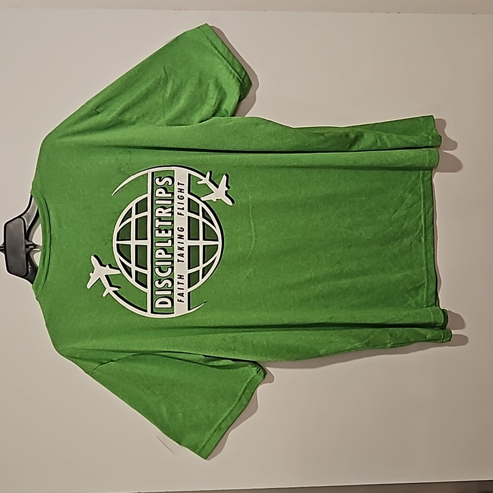 Sport-Tek Disciple trips Faith Taking Flight promo graphic tee 2XL Monopoly man - Picture 5 of 5